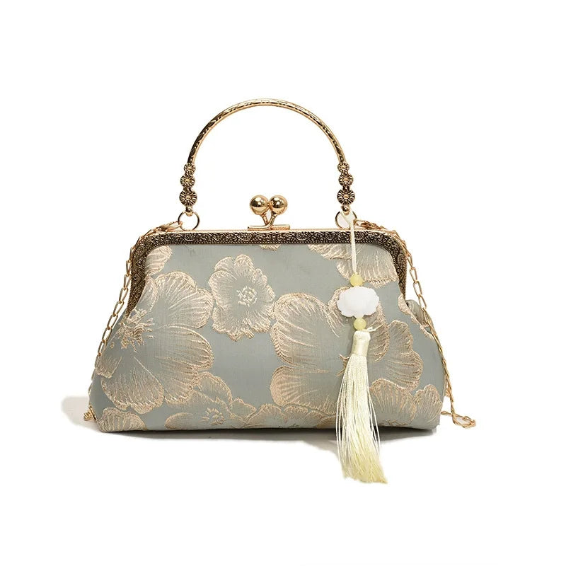 Chinese Style Embroidered Shoulder Bag Elegant Handbag