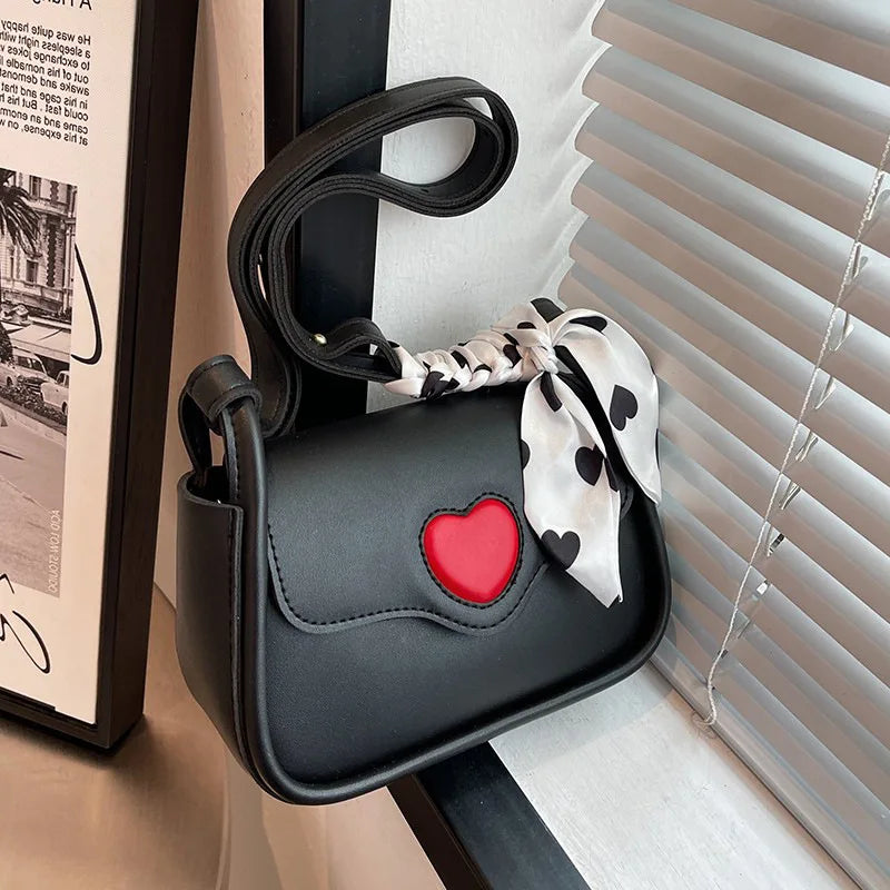 Cute Love Heart Women's Small Square Shoulder Bags
