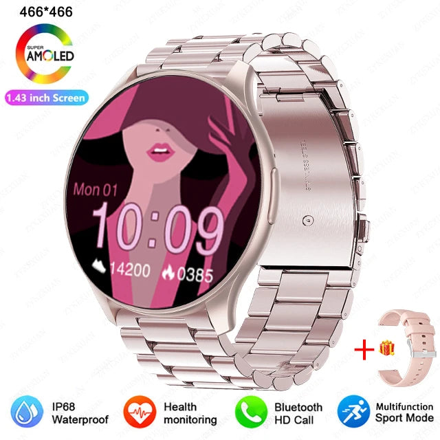 2025 New For Xiaomi Huawei 1.43 inches Bluetooth Call Smartwatch Women Men