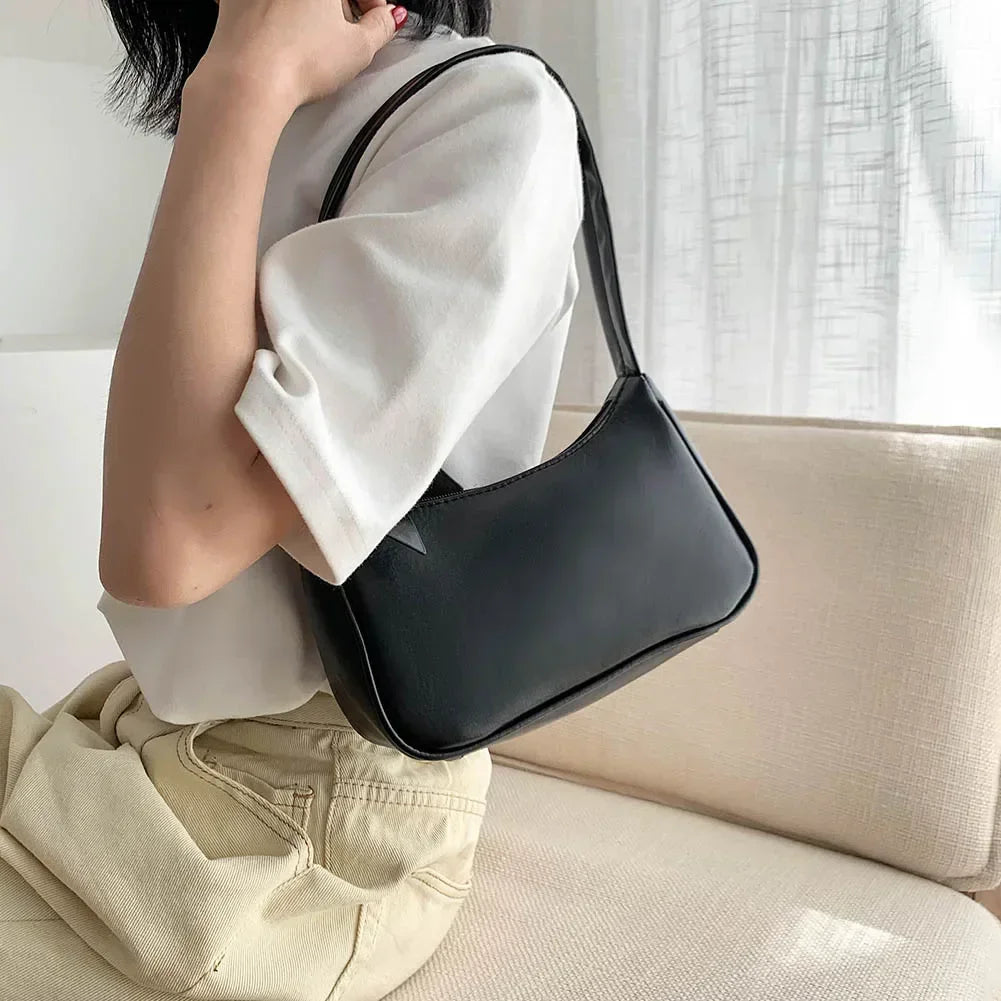 New Retro Soft PU Leather Women Shoulder Underarm Bags