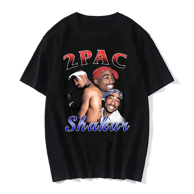 Summer Fashion Cotton T-shirt Rapper Tupac
