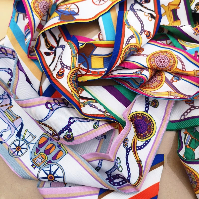 Horse Pattern Printed Scarves, Bag Scarves, Jewelry Women's Scarves Rome