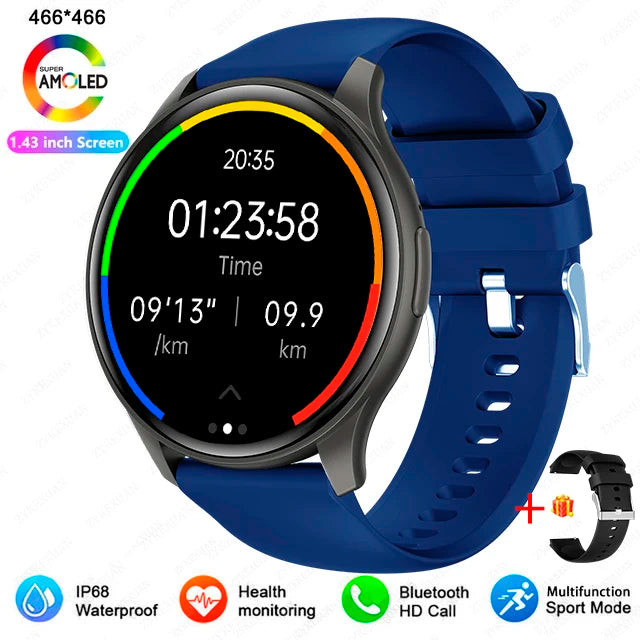 2025 New For Xiaomi Huawei 1.43 inches Bluetooth Call Smartwatch Women Men