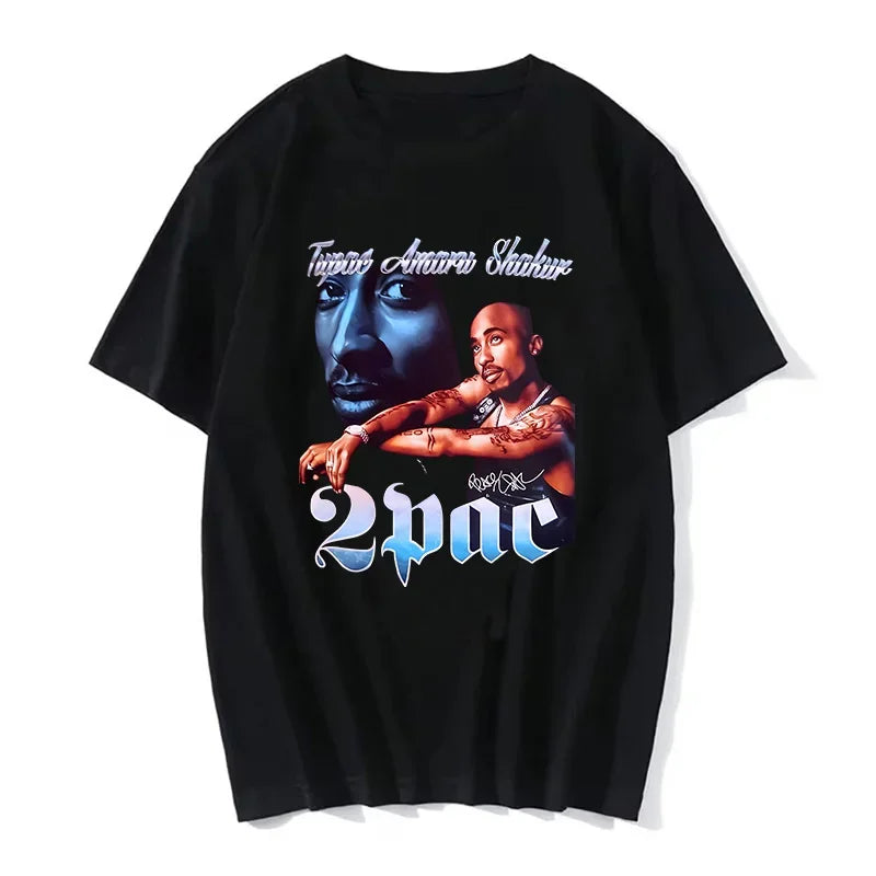 Summer Fashion Cotton T-shirt Rapper Tupac