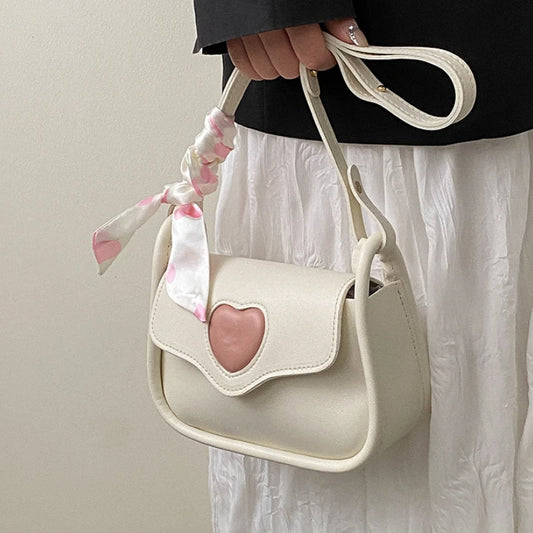 Cute Love Heart Women's Small Square Shoulder Bags