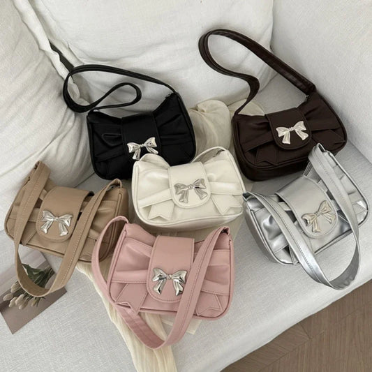 Trendy Bow Shoulder Bag Handbag Casual