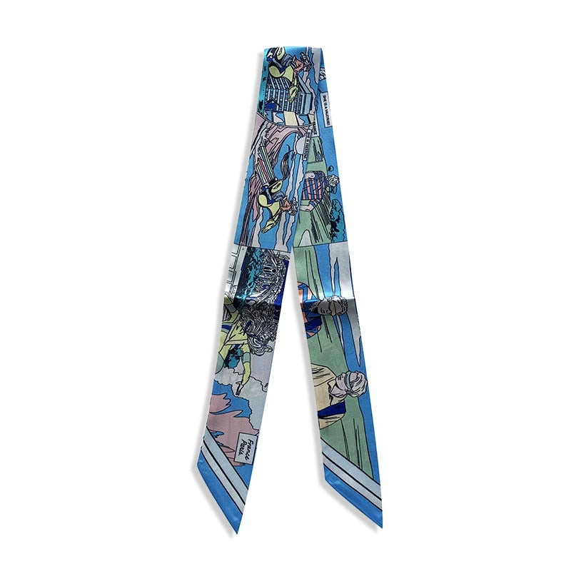 Small Silk Scarves, Silk Tied Bags, Scarves, Handles, Scarves,