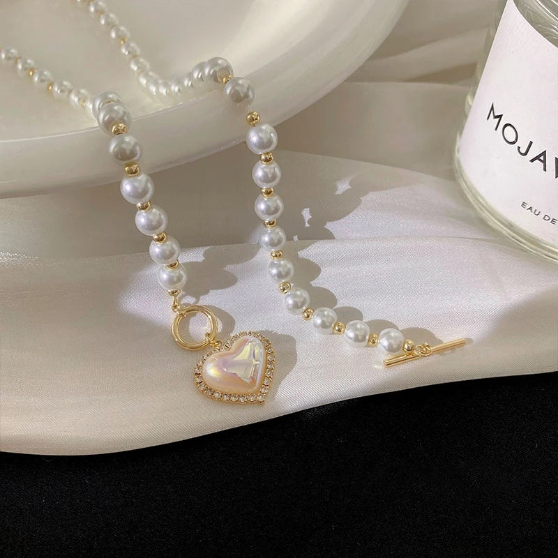 Korean Elegant Pearl Beads Necklace
