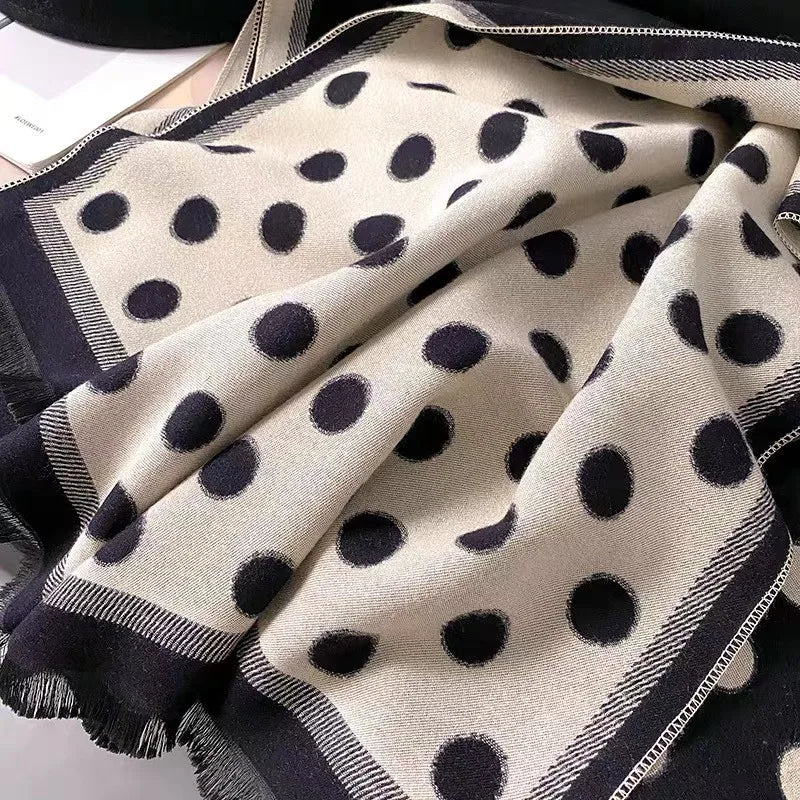 Luxury design of winter women's scarves, double-sided imitation cashmere scarves,