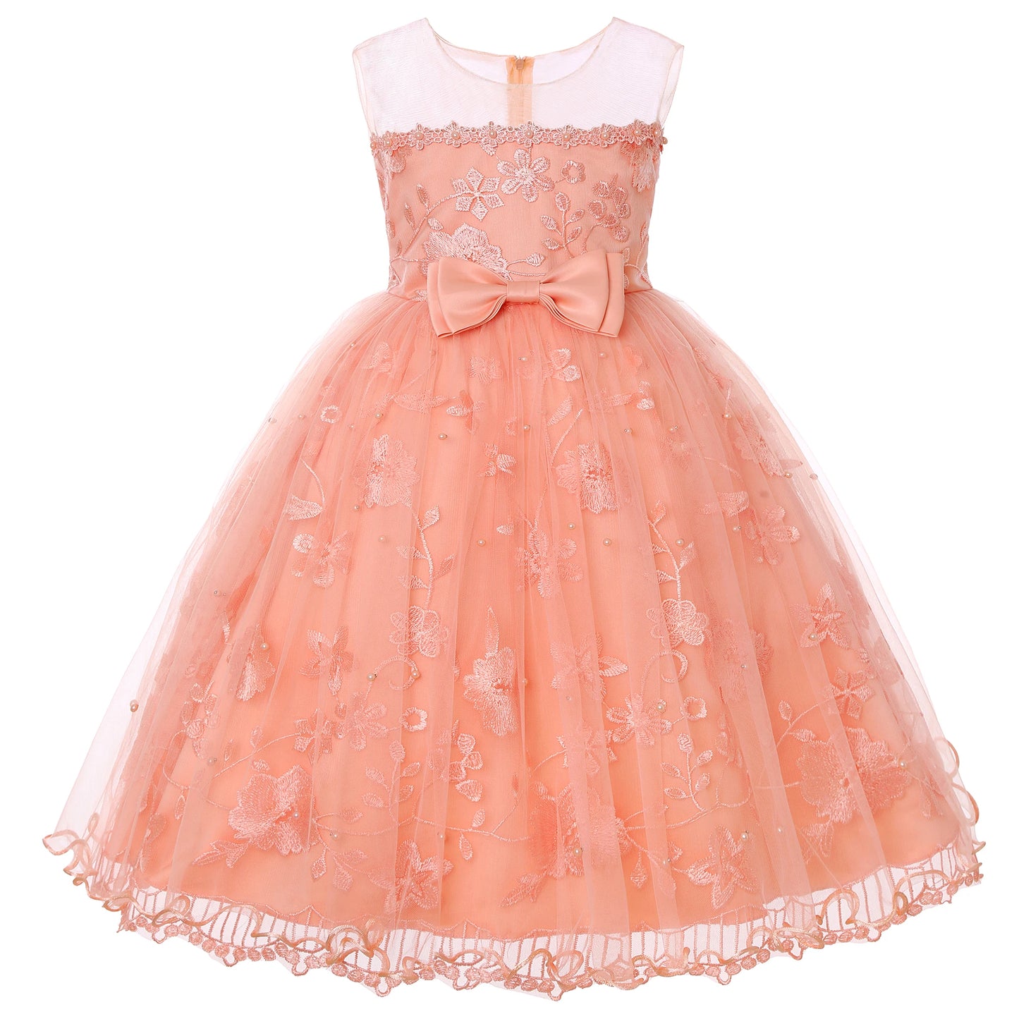 Girls' Gauze Pompadour Dress