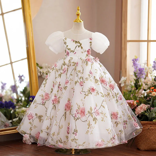 Children Princess dress Flower Fairy host dress