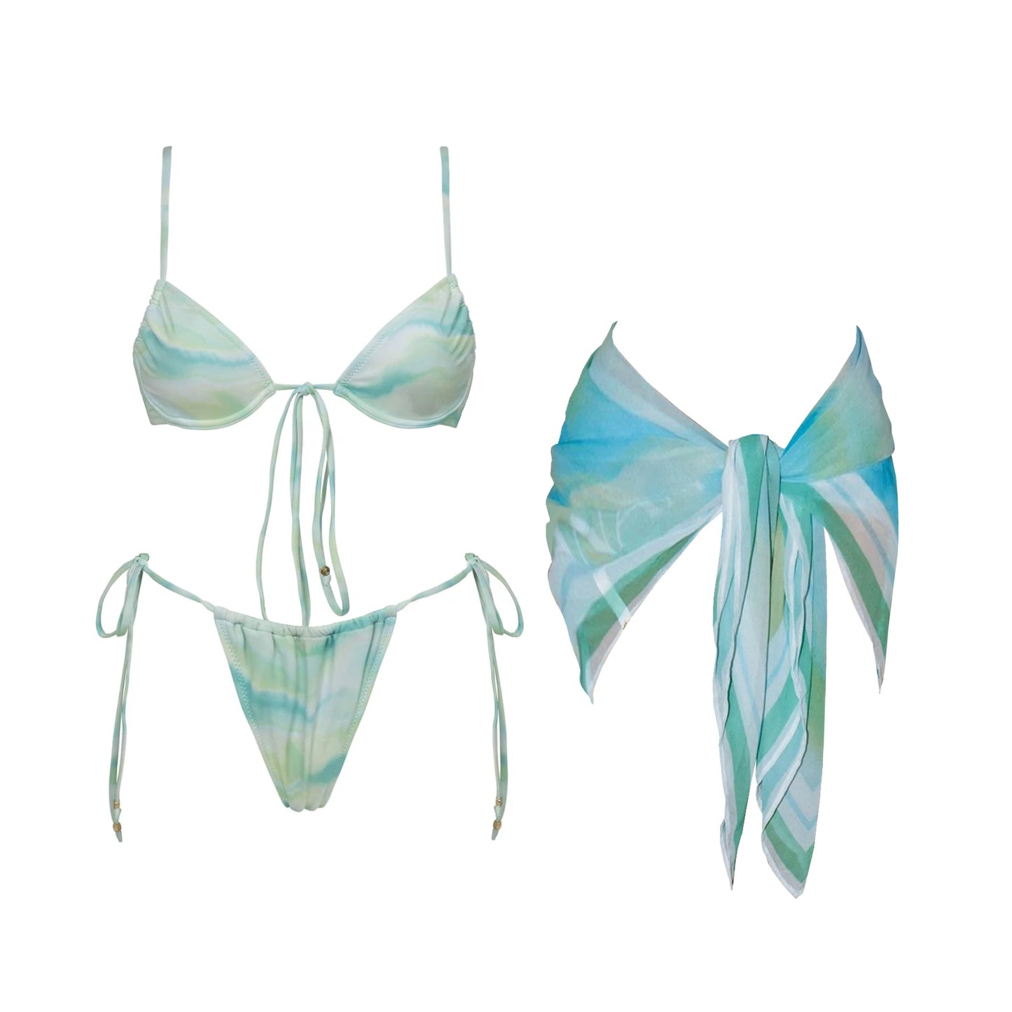 Shiny Diamond Bikini Set Sexy