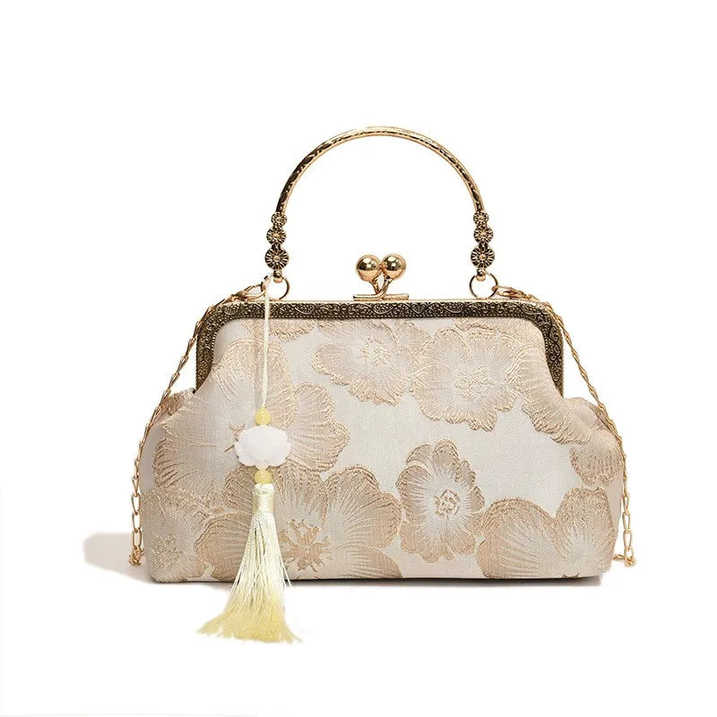 Chinese Style Embroidered Shoulder Bag Elegant Handbag