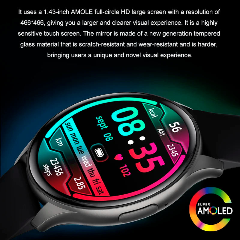 2025 New For Xiaomi Huawei 1.43 inches Bluetooth Call Smartwatch Women Men
