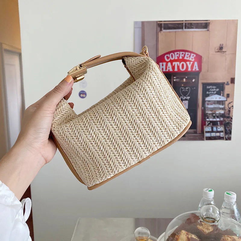 Fashion Handmade Women Straw Handbag