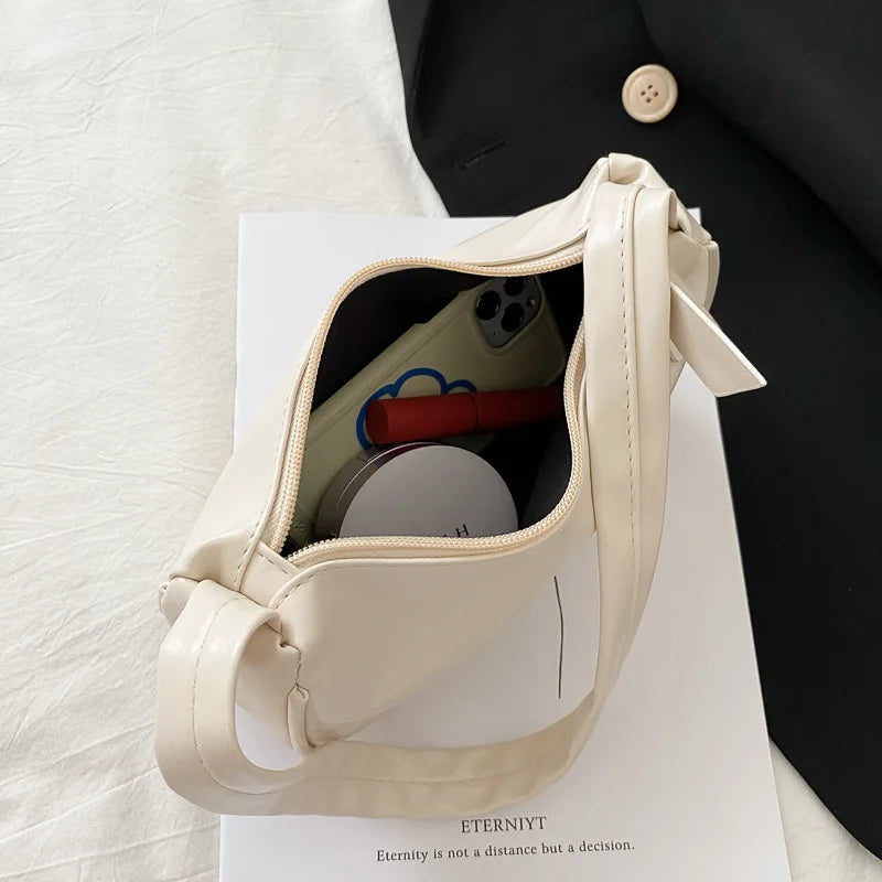 New Retro Soft PU Leather Women Shoulder Underarm Bags