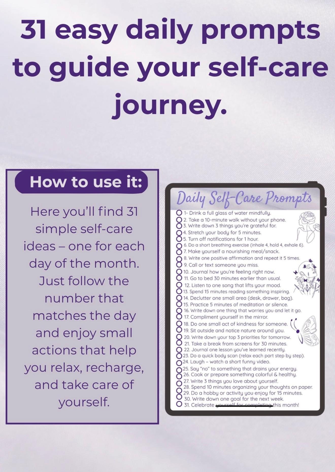 The Self Care Jar – Little Acts of Kindness for Your Mind 🌷