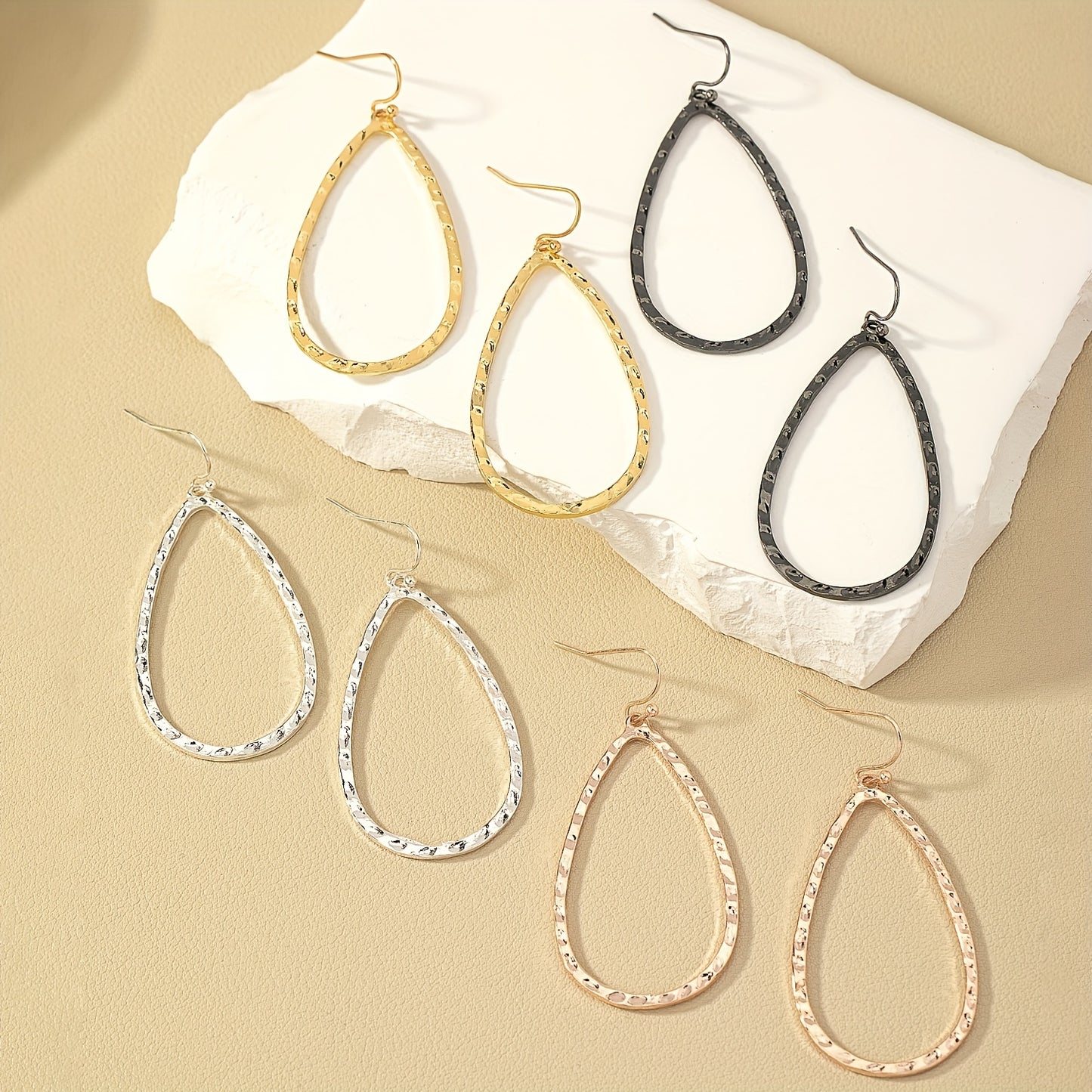 Hollow Dainty Water Drop Shape Pendant Drop
